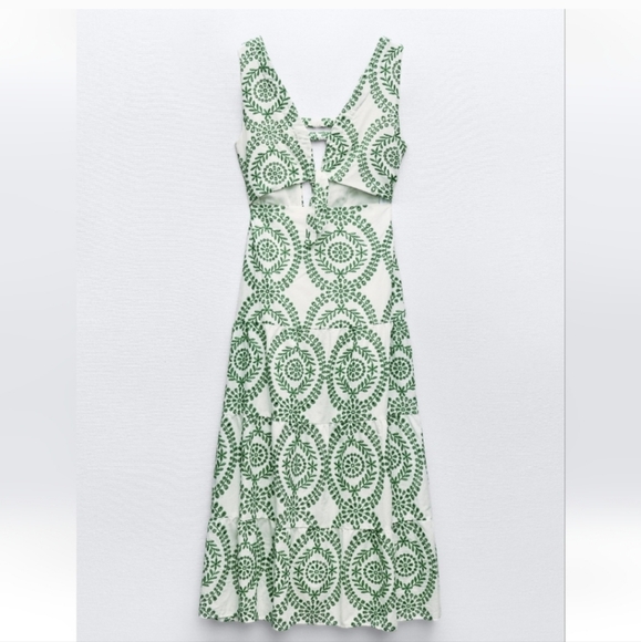 Zara Eyelet Low Back Dress - Picture 6 of 7